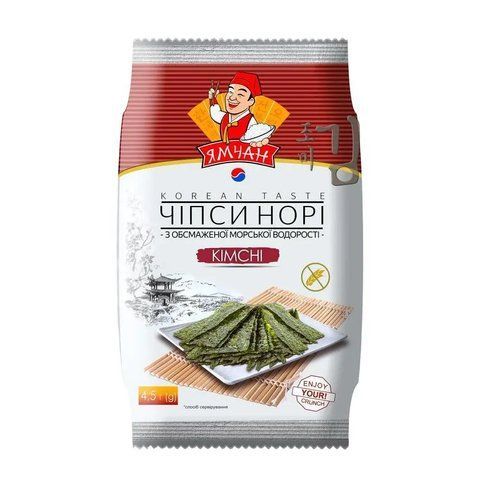 Чипсы-нори из морской водоросли Kimchi острые 4,5 Ямчан (8936181660806) 2592570170 фото