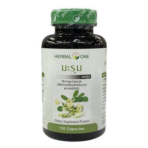 Экстракт листьев Моринги в капсулах Moringa Capsule 100 шт Herbal One (8853353301216) 1976162268 фото