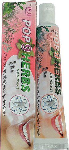 Зубна паста 9 трав з маслами перцевої м'яти 100 г POP Herbs (8853318003063) 1606865663 фото