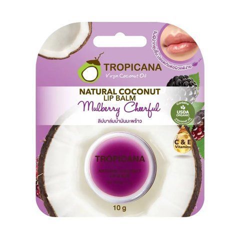 Бальзам для губ на основе кокосового масла и шелковицы 10 г TROPICANA (8858849103893) 2768866173 фото