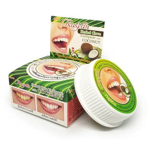 Зубная паста с гвоздичным и кокосовым маслом 25 г Rasyan (8859269002384) 1663478992 фото