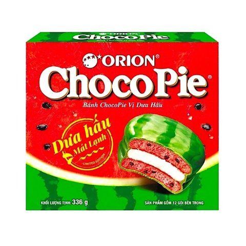 Бісквітні тістечка зі смаком кавуна 12 шт Choco Pie (8936036028461) 2754903916 фото