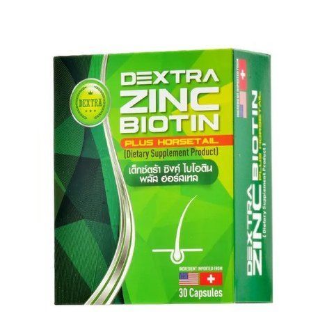 Вітамінни для росту волосся Zinc Biotin 30 капсул Dextra (8859532800624) 2313052170 фото