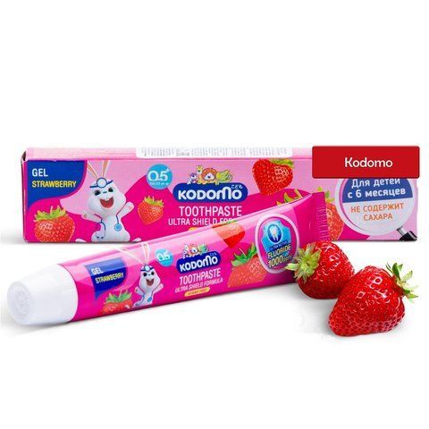 Детская зубная паста со вкусом клубники 40 г Kodomo (8850002008670) 2023338788 фото