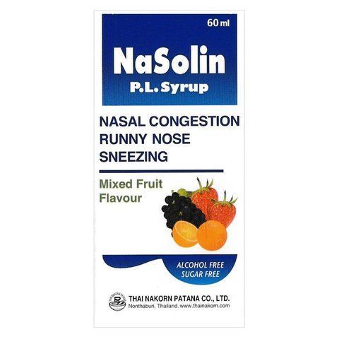 Детский сироп от насморка и заложенности носа с фруктовым вкусом NaSolin 60 мл P L Syrup (8851473008886) 1775741783 фото