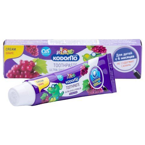 Детская зубная паста со вкусом винограда 65 г с 6 месяцев Kodomo (8850002015302) 2628892567 фото